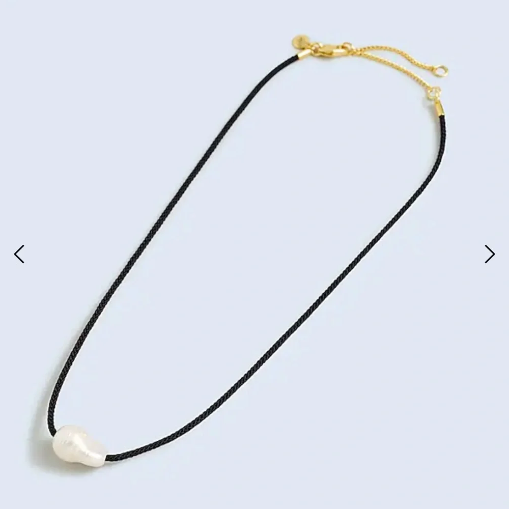 BRAND NEW Madewell Organic Freshwater Pearl Cord Necklace - Picture 4 of 11